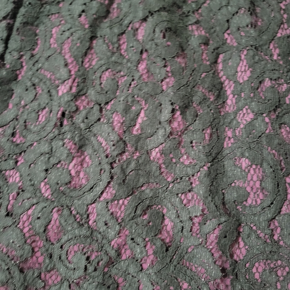 Torrid Black Lace Overlay Purple Fully Lined Dress Size 12 Spaghetti Strap - Picture 2 of 9